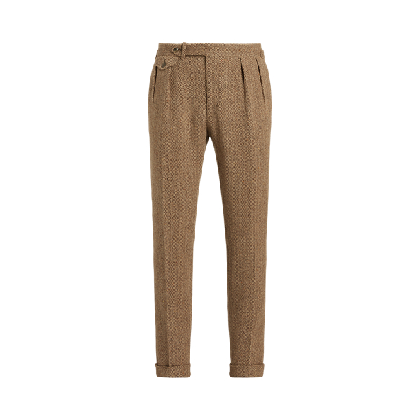 Pleated Herringbone Tweed Trouser Polo Ralph Lauren 1