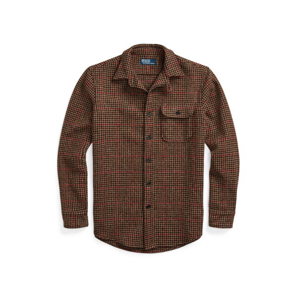 Suede-Patch Shetland Wool Overshirt Polo Ralph Lauren 1