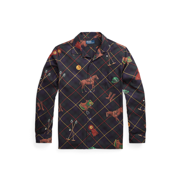 Classic Fit Equestrian Plaid Twill Shirt