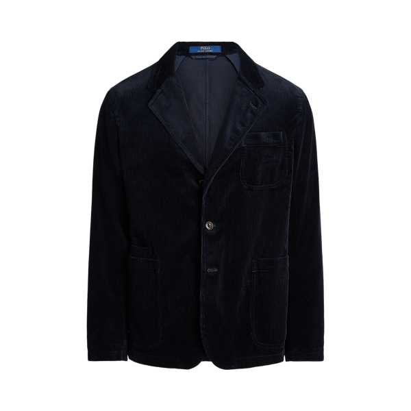 Veste de costume en velours c&ocirc;tel&eacute;