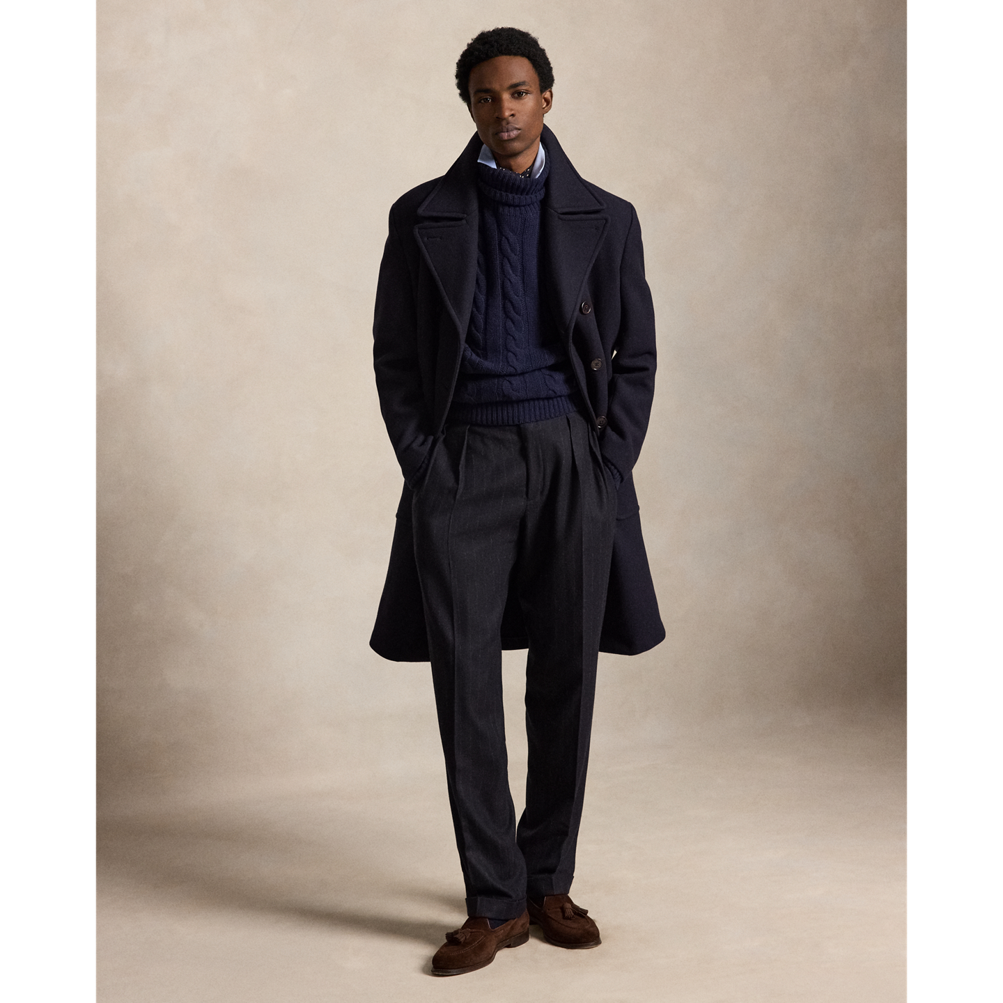 Polo Ralph Lauren Пальто Ralph Lauren Polo Soft Tailored Wool-Blend Topcoat, цвет: Тёмно-синий — фото 5