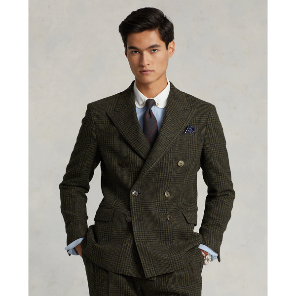Giacca Polo in tweed di lana scozzese