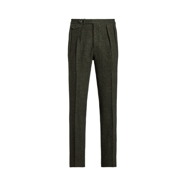 Pleated Plaid Wool Suit Trouser Polo Ralph Lauren 1