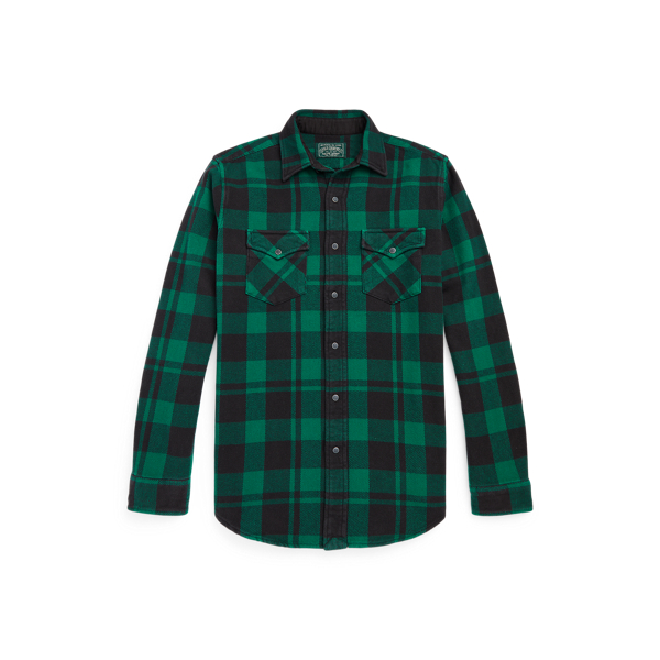 Classic fit geruit flanel werkoverhemd Polo Ralph Lauren in 1