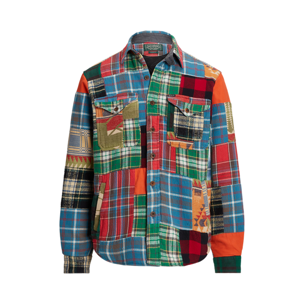 Patchwork Flannel Shirt Jacket