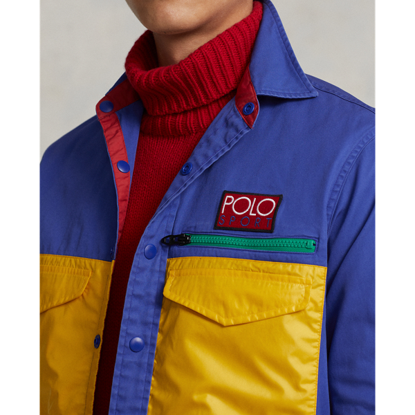 Classic fit Polo Sport utility overhemd Polo Ralph Lauren in Royal/geel 6