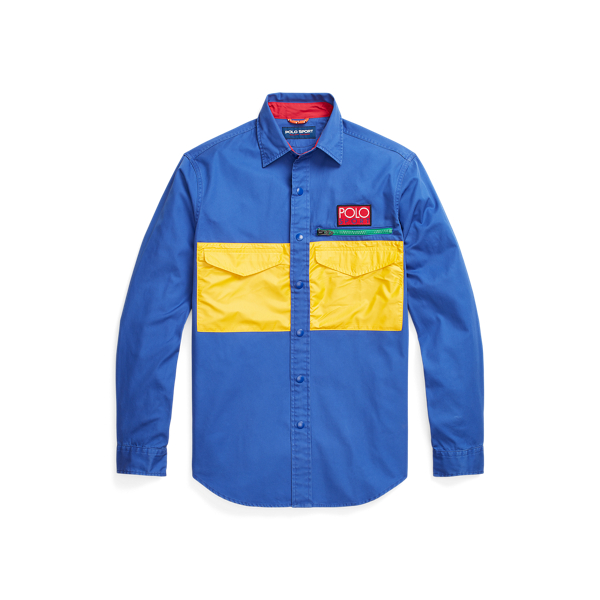 Classic fit Polo Sport utility overhemd Polo Ralph Lauren in Royal/geel 2