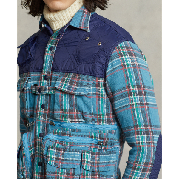 Blue Multi Twill Utility Overshirt Polo Ralph Lauren 6