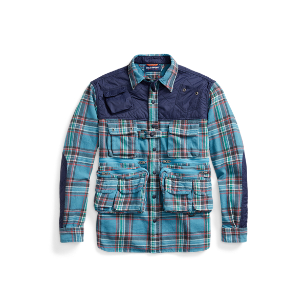 Blue Multi Twill Utility Overshirt Polo Ralph Lauren 2