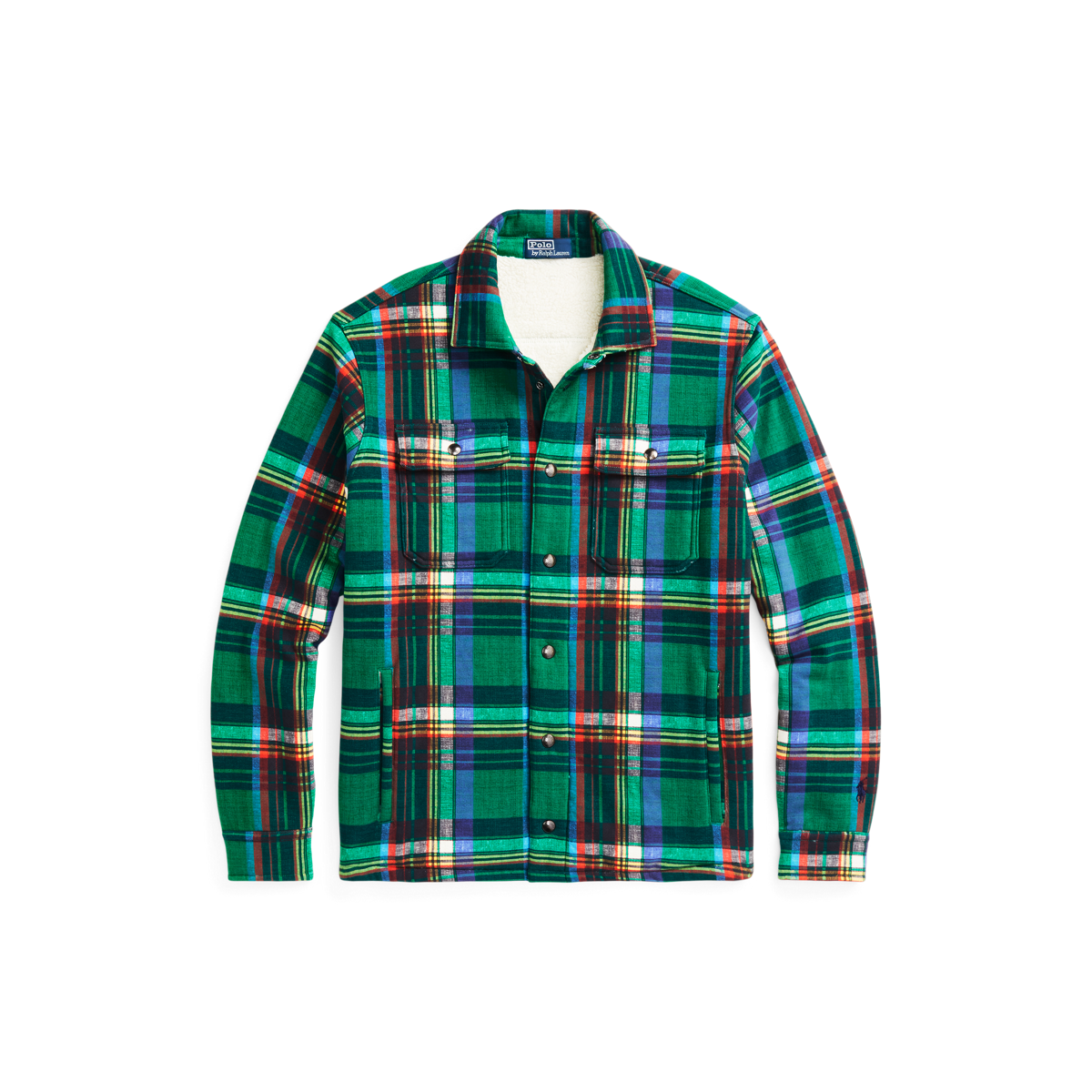 POLO RALPH LAUREN Fleece Shirt Jacket deals In Flannel Heather Medium