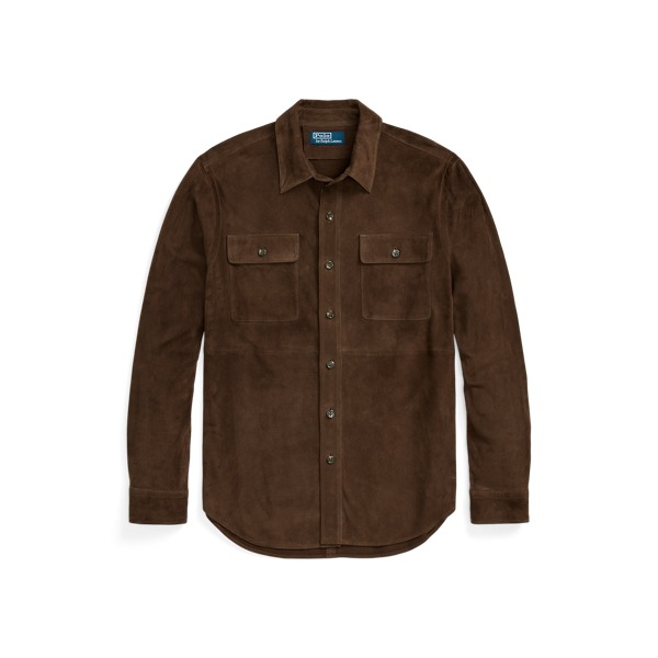 Giacca a camicia leggera in camoscio Polo Ralph Lauren in 1