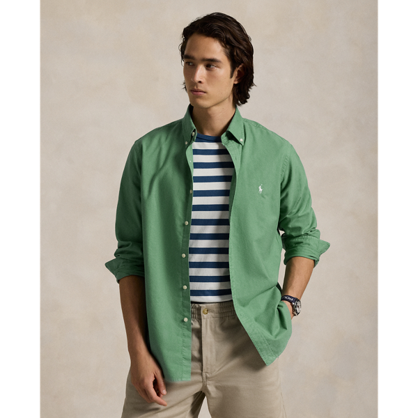 Men's S White Classic Fit Garment-Dyed Oxford Shirt Ralph Lauren