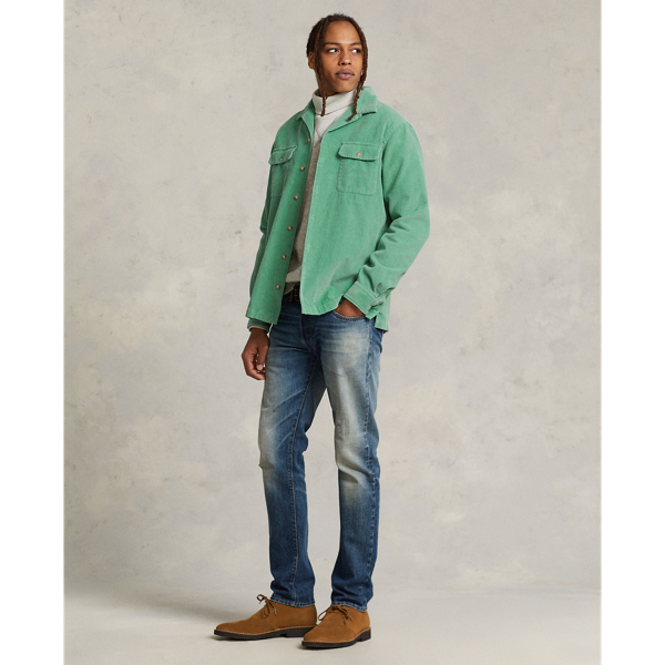 Haven Green Classic Fit Corduroy Camp Shirt Polo Ralph Lauren 4