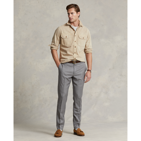 Chemise workwear classique en denim Polo Ralph Lauren en Kaki Lorain 4