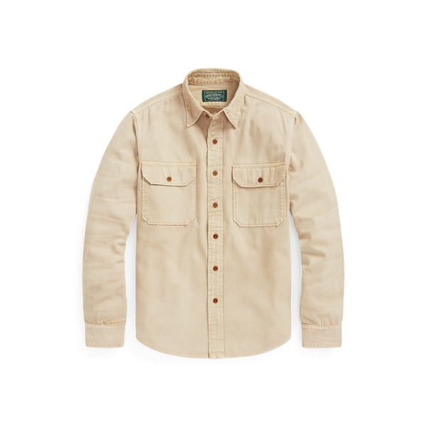 Chemise workwear classique en denim Polo Ralph Lauren en Kaki Lorain 2