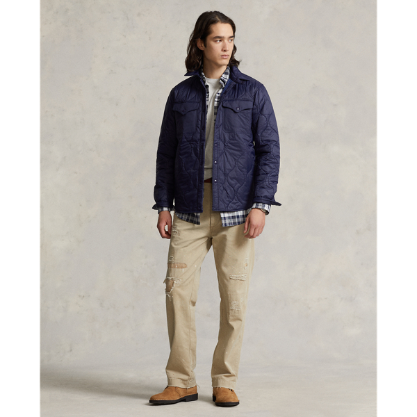 Newport Navy Quilted Shirt Jacket Polo Ralph Lauren 4