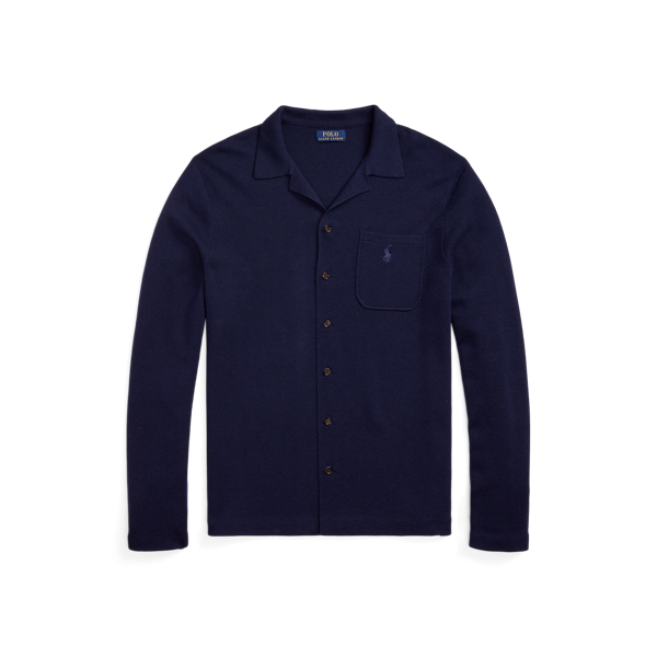 Washable Wool Camp-Collar Cardigan Polo Ralph Lauren 1
