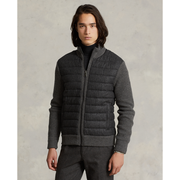 Wool-Cashmere Hybrid Full-Zip Jumper for Men Ralph Lauren® LB