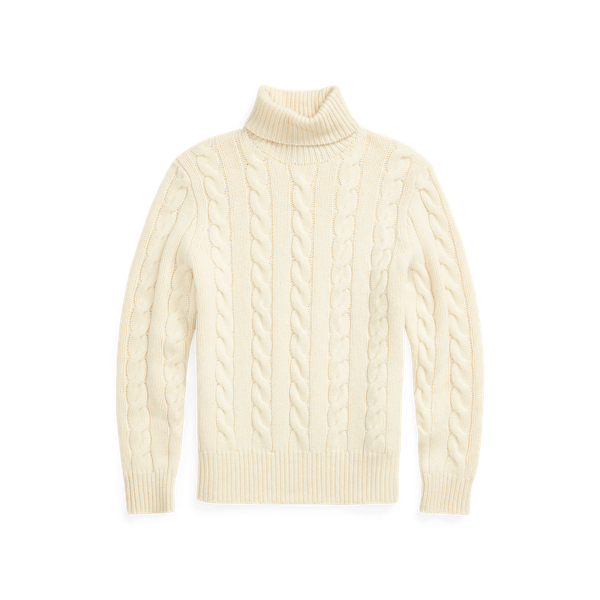 Cable Wool-Cashmere Roll Neck Jumper Polo Ralph Lauren 1