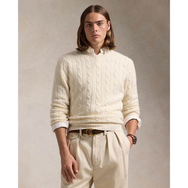 Mens cream colored sweater best sale