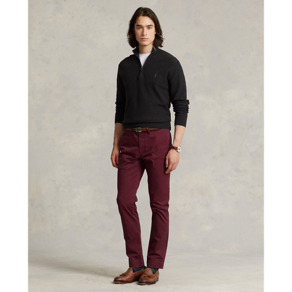 Dark Granite Heather Mesh-Knit Cotton Quarter-Zip Sweater Polo Ralph Lauren 4