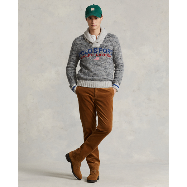 Camisola de malha Polo Sport com gola de lapela Polo Ralph Lauren em Grey Multi 4