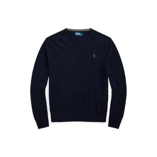 ★★POLO RALPH LAUREN★★ Wool polo collar sweater blue MNPO Wool Johnny-Collar Sweater