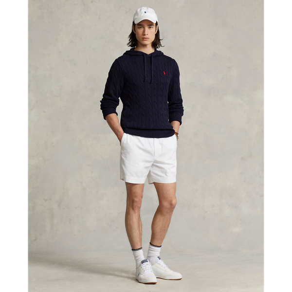 Hunter Navy Cable-Knit Cotton Hooded Sweater Polo Ralph Lauren 4