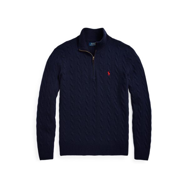 Ralph lauren half zip knit jumper sale