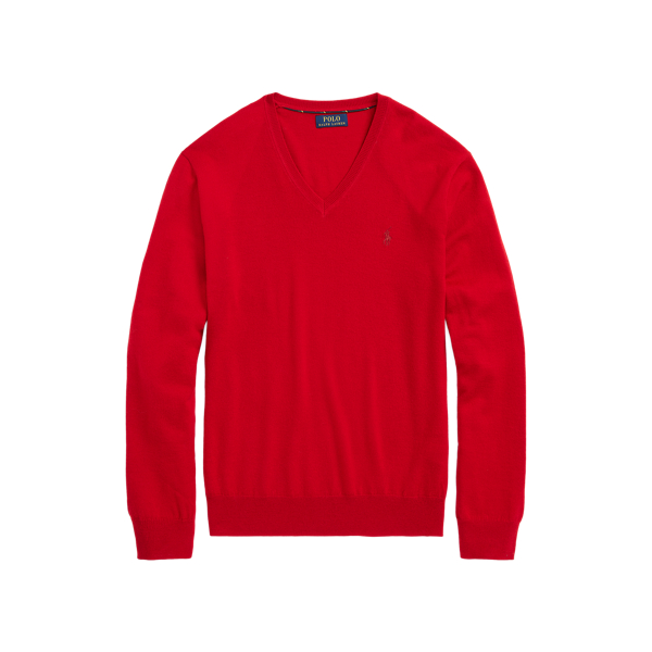 Washable Wool V-Neck Sweater