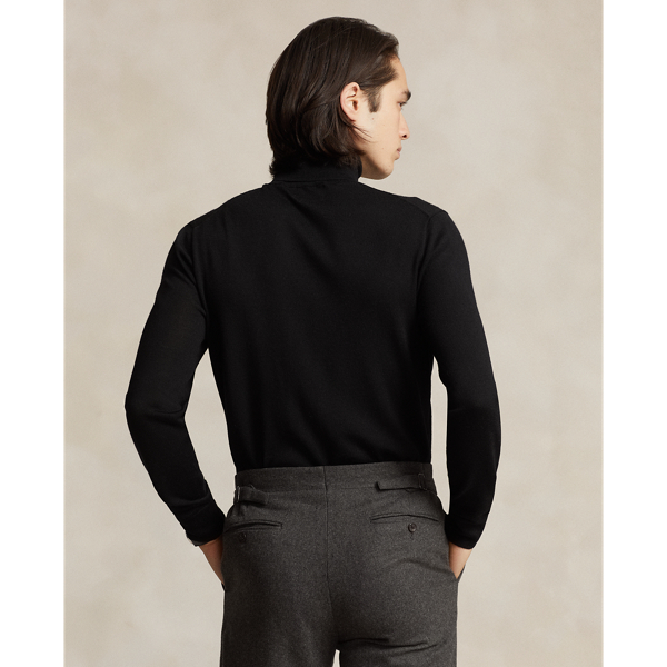Polo Black Washable Wool Turtleneck Sweater Polo Ralph Lauren 5