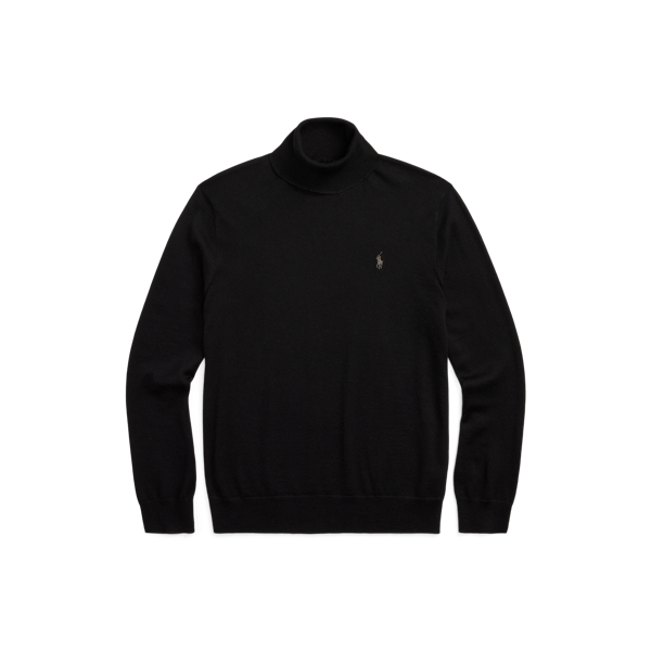Polo Black Washable Wool Turtleneck Sweater Polo Ralph Lauren 2