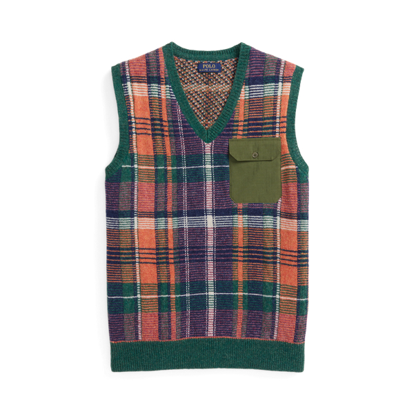 Polo Sport Plaid Wool Sleeveless Jumper Polo Ralph Lauren 1
