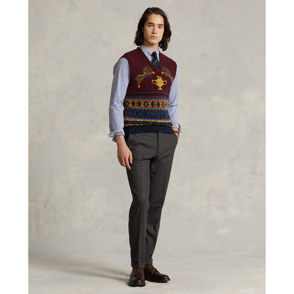 Reitsport-Pullunder aus Wollmischung Polo Ralph Lauren in Wein multi 4