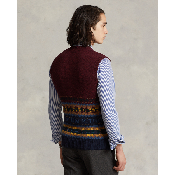 Reitsport-Pullunder aus Wollmischung Polo Ralph Lauren in Wein multi 5