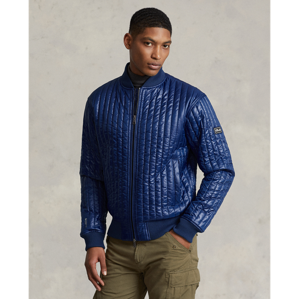 Raleigh Blue Water-Repellent Bomber Jacket RLX 1