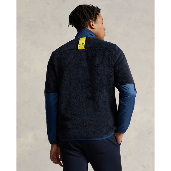 College Navy Pile Fleece Jacket RLX 5
