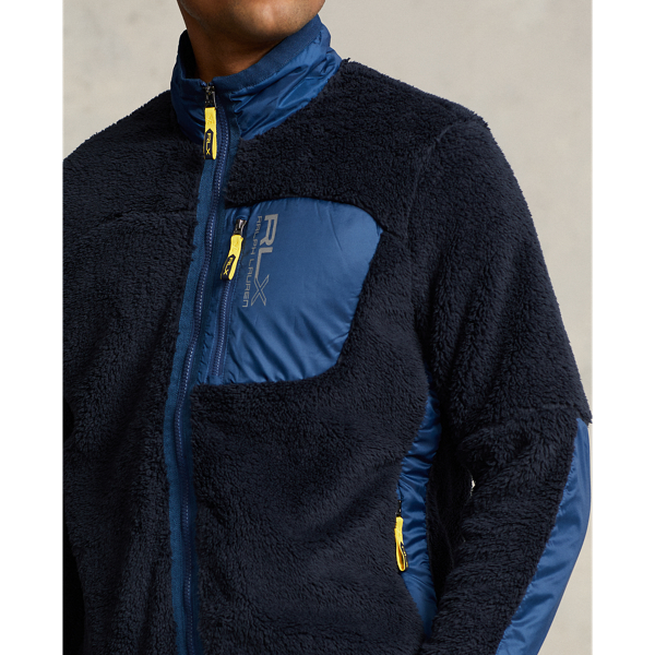 College Navy Pile Fleece Jacket RLX 6