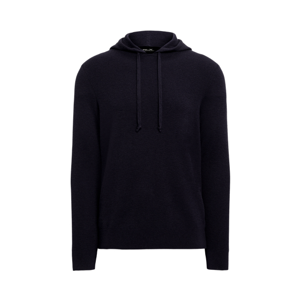 Mesh-Knit Cashmere Hooded Jumper RLX 1