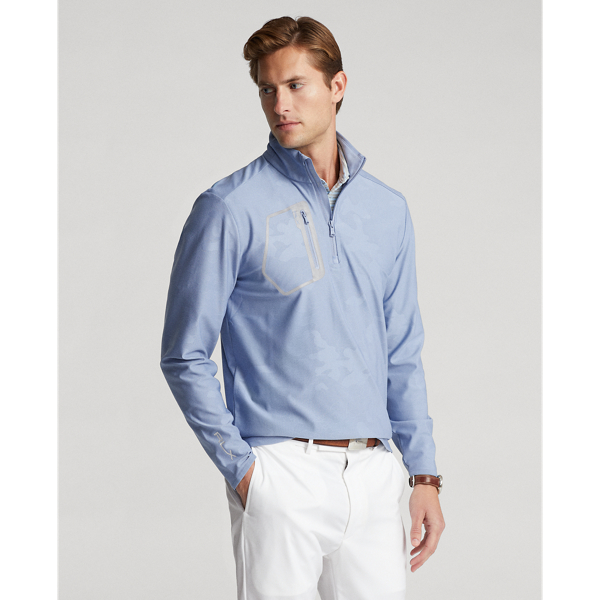 Channel Blue Camo Classic Fit Camo Jacquard Pullover RLX 1