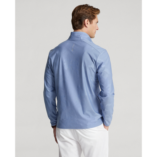 Channel Blue Camo Classic Fit Camo Jacquard Pullover RLX 5