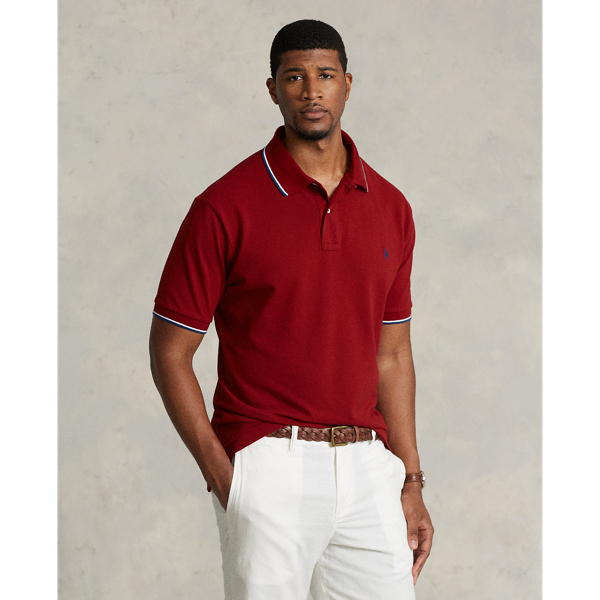 Holiday Red Mesh Polo Shirt Big & Tall 1