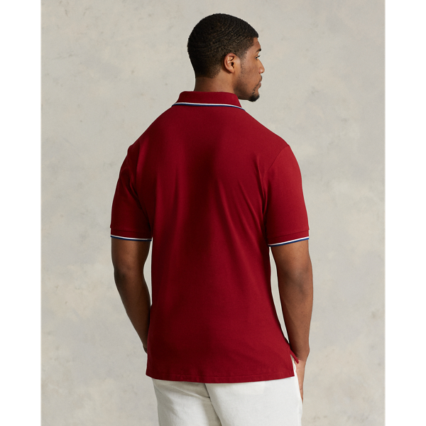 Holiday Red Mesh Polo Shirt Big & Tall 5