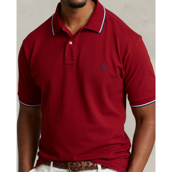 Holiday Red Mesh Polo Shirt Big & Tall 6