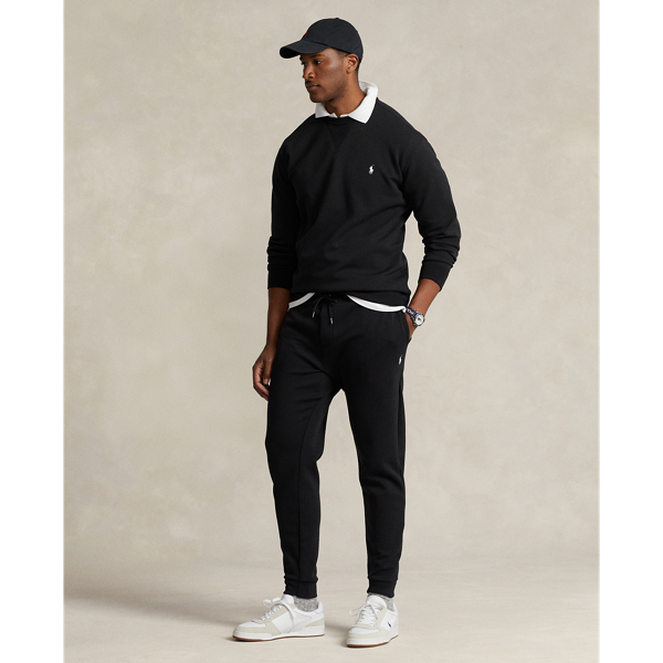 Sweat en maille double Big & Tall en Black 4