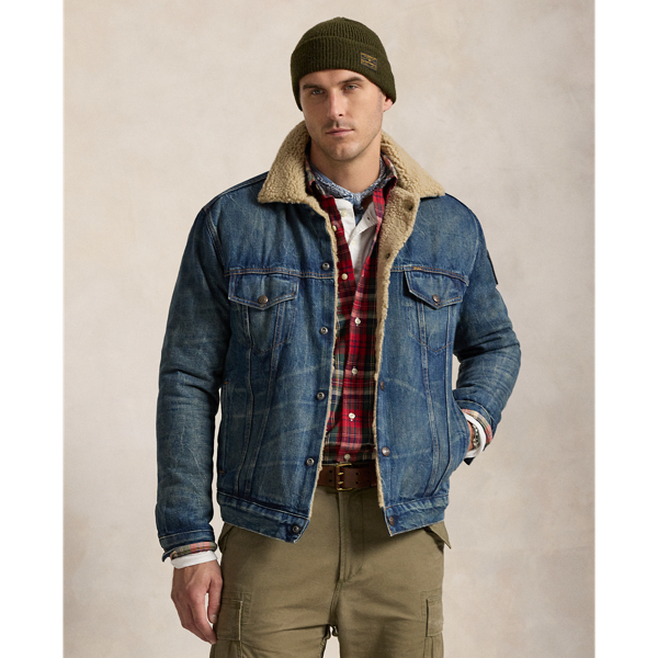 Fleece-Lined Denim Trucker Jacket