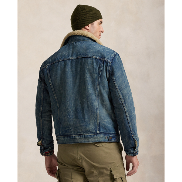 Ralph lauren sherpa denim jacket online