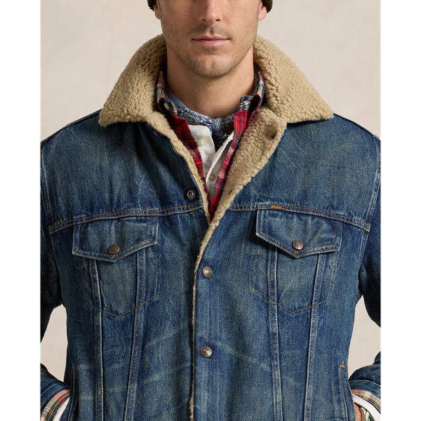 Fleece-Lined Denim Trucker Jacket