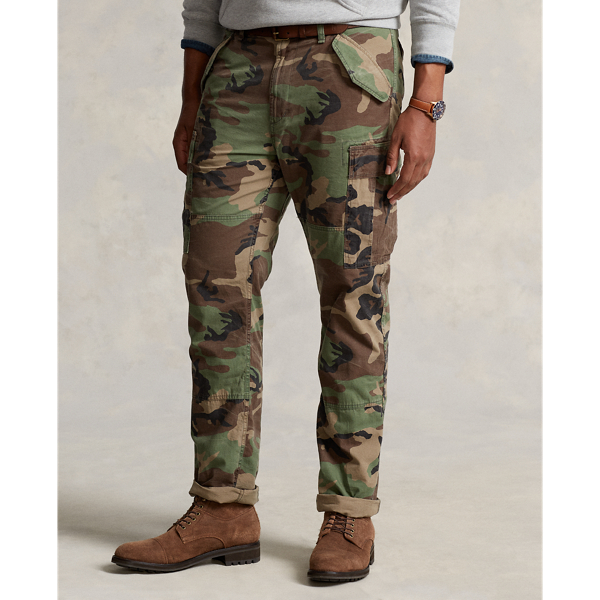 Classic Fit Camo Canvas Cargo Pant