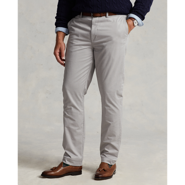 Soft Grey Stretch Classic Fit Chino Pant Big & Tall 4
